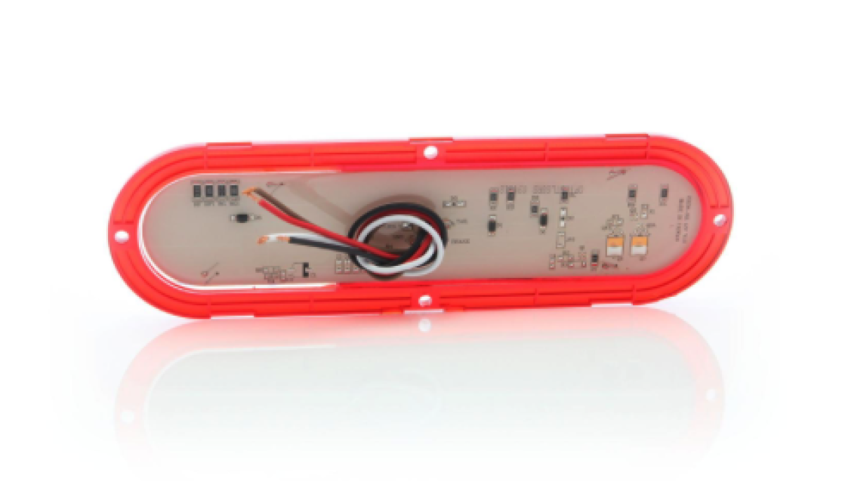 Fusion 14-LED stop/turn/tail/back-up light, red and clear lens, red and white LEDS